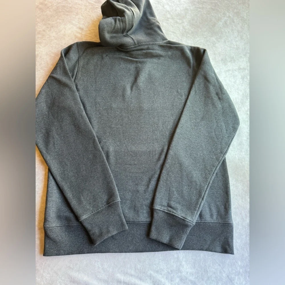 The North Face gray  Hoodie with red Accent